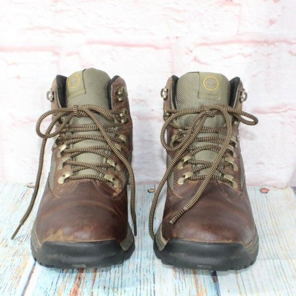 Timberland Chochorua Brown Leather Gore-Tex Mid Hiking Boots Size 8.5 - Picture 4 of 9
